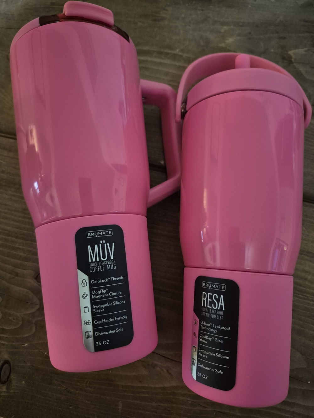 BrüMate Pink MÜV Coffee Mug & RESA Travel Tumbler Set